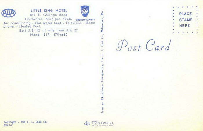 Little King Motel - Old Postcard (newer photo)
